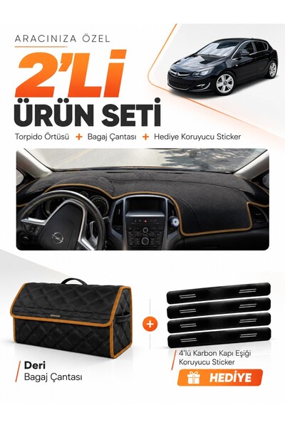 e-biz Opel Astra J (2009-2020) Compatible Dashboard Cover + Leather Trunk Bag...