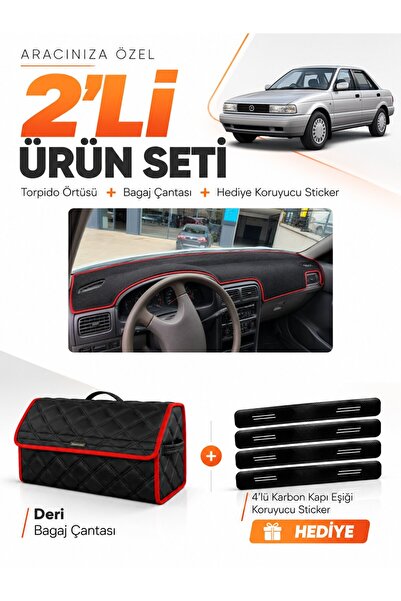 e-biz Nissan Sunny (1990-1995) Compatible Torpedo Cover + Leather Trunk Bag +...