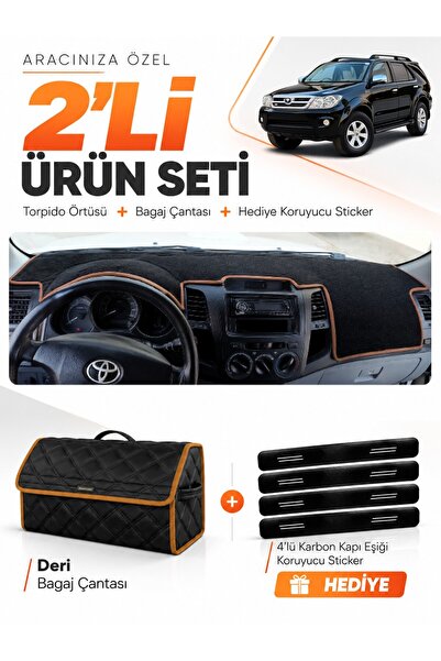 e-biz Toyota Fortuner (2005-2014) Compatible Dashboard Cover + Leather Trunk ...