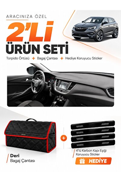 e-biz غطاء توربيدو متوافق مع OPEL GRANDLAND X (2017-2020) + حقيبة أمتعة جلدية...