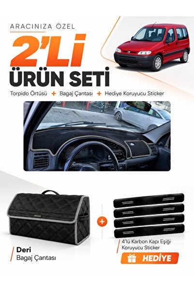 e-biz Peugeot Partner (1996-2002) Compatible Glove Box Cover + Leather Trunk ...