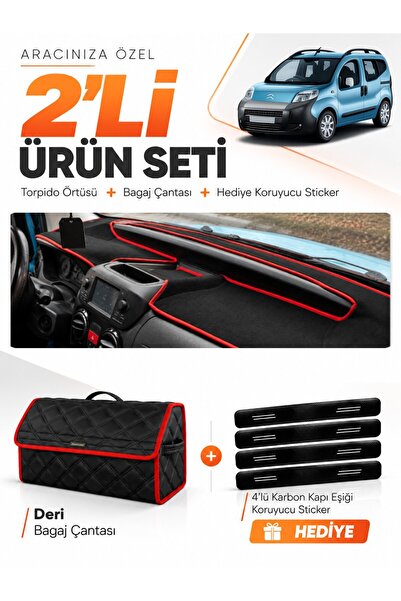 e-biz Citroen Nemo (2007-2020) Compatible Dashboard Cover + Leather Trunk Bag...