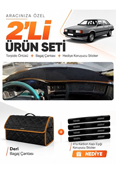 e-biz Audi 80 (1986-1996) Compatible Glove Box Cover + Leather Trunk Bag + St...