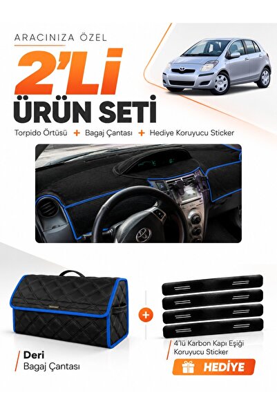 e-biz Toyota Yaris (2005-2013) Compatible Dashboard Cover + Leather Trunk Bag...