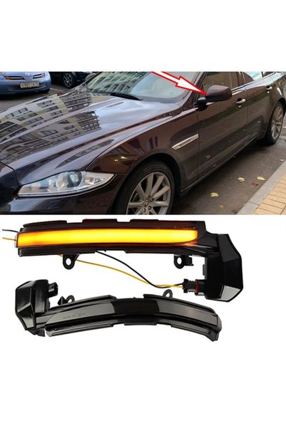 HELECO Δυναμικό Φλας Καθρέφτη LED Φιμέ – JAGUAR XE / XF / XJ / F-TYPE / I-PAC...