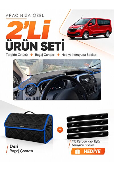 e-biz Renault Trafic Covered (2015-2022) Compatible Glove Box Cover + Leather...
