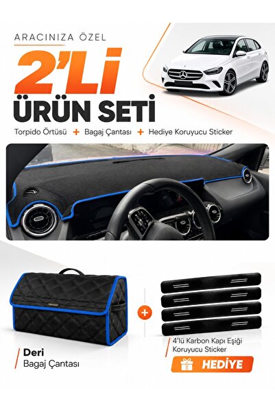 e-biz Mercedes W247 B180 B Class (2019-2022) Compatible Glove Box Cover + Lea...