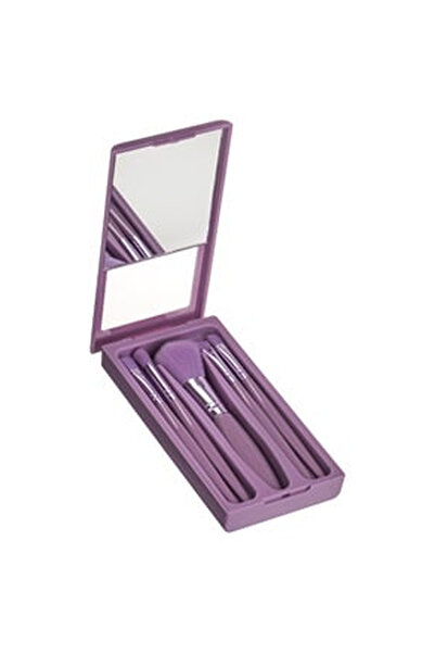 OEM Purple Makeup Brush Set in Box with Mirror 7x2.3x13.5cm - 6 pieces