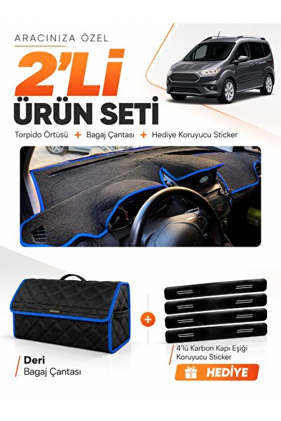 e-biz Ford Courier (2020-2023) Compatible Torpedo Cover with Screen + Leather...