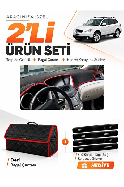 e-biz Subaru Tribeca (2005-2014) Compatible Glove Box Cover + Leather Trunk B...