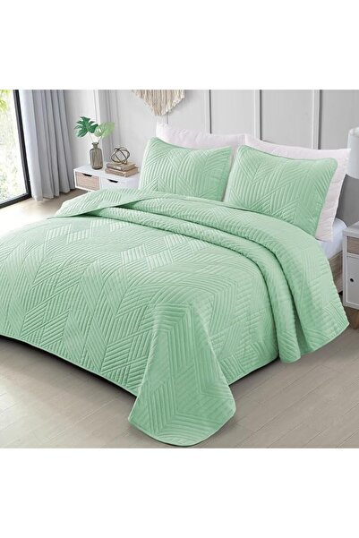 Exclusivo Mezcla Ultrasonic Full Queen Quilt Bedding Set, Lightweight White B...