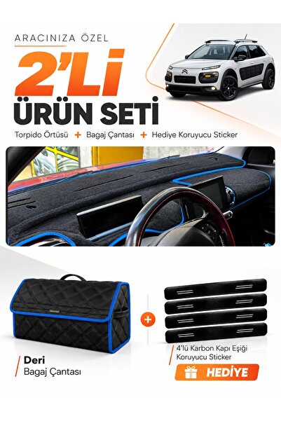 e-biz Citroen Cactus (2014-2017) Compatible Dashboard Cover + Leather Trunk B...