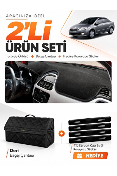 e-biz Fiat Linea Urban (2015-2021) Compatible Dashboard Cover + Leather Trunk...