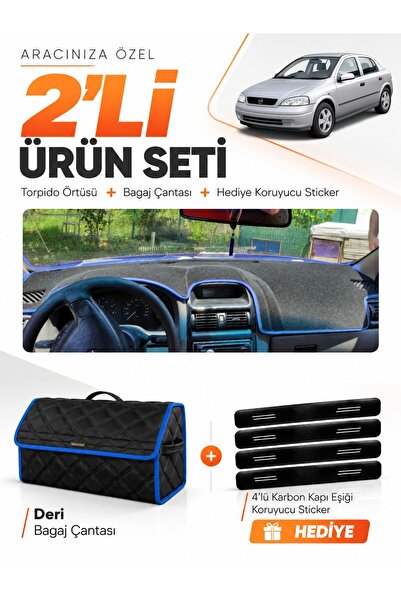e-biz Opel Astra g (1998-2008) Compatible Dashboard Cover + Leather Trunk Bag...