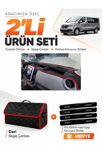 e-biz Renault Trafic Coverless (2015-2022) Compatible Glove Box Cover + Leath...