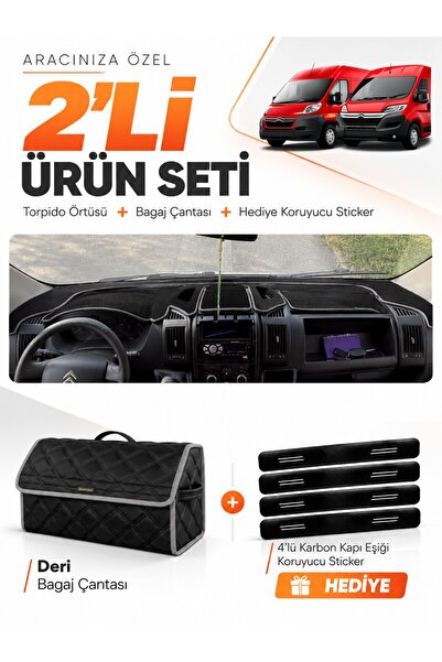 e-biz Citroen Jumper (2006-2024) Compatible Dashboard Cover + Leather Luggage...