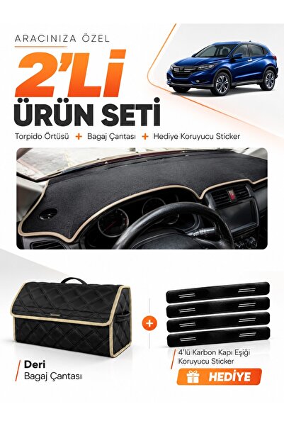 e-biz Honda Hr-V (2016-2020) Compatible Dashboard Cover + Leather Trunk Bag +...