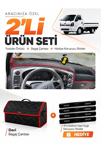 e-biz Kia Bongo (2004-2019) Compatible Torpedo Cover + Leather Luggage Bag + ...