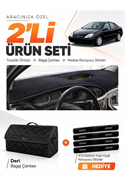 e-biz Ci̇troen C5 (2001-2004) Compatible Torpedo Cover + Leather Luggage Bag ...