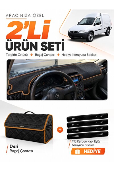 e-biz Opel Combo B (1992-2000) Compatible Glove Box Cover + Leather Trunk Bag...