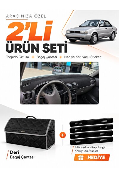 e-biz Nissan Sunny (1990-1995) Compatible Torpedo Cover + Leather Trunk Bag +...