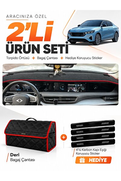 e-biz Togg T10F (2025 and Later) Compatible Torpedo Cover + Leather Luggage B...