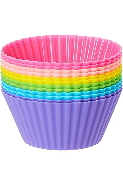 urevo Silicone Cupcake Molds, Non-Stick Baking Cups for Cakes, Chocolates, Cu...