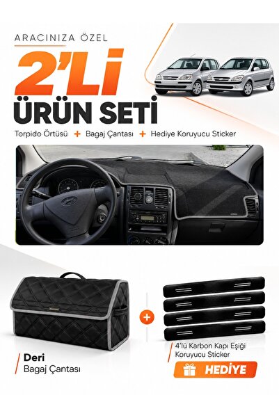 e-biz Hyundai Getz (2002-2011) Compatible Torpedo Cover + Leather Luggage Bag...