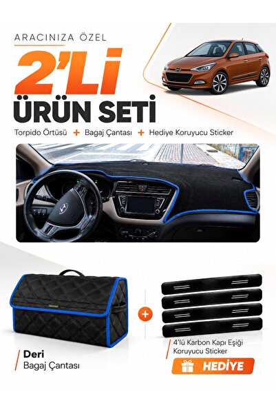 e-biz Hyundai̇ İ20 (2014-2020) Compatible Glove Box Cover + Leather Trunk Bag...