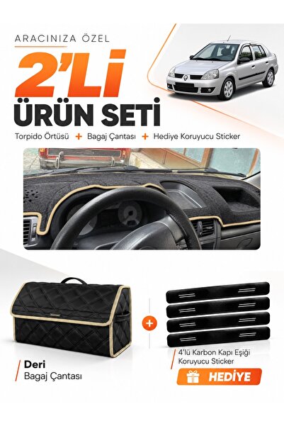 e-biz Renault Clio Symbol Without Airbags (2002-2008) Compatible Torpedo Cove...