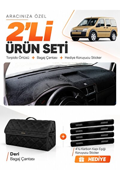 e-biz Ford Connect (2002-2008) Compatible Glove Box Cover + Leather Trunk Bag...