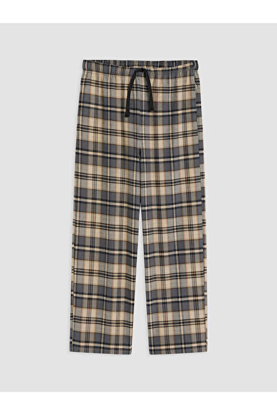 LC Waikiki Rmz Gi̇yi̇m Farkiyla Regular Fit Checkered Embroidered Men's Pajam...