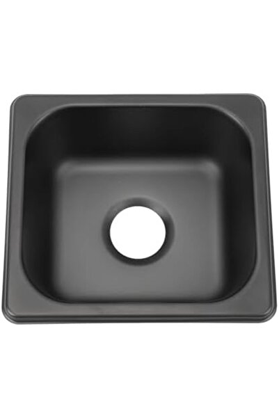 Generic Drop In Kitchen Sink, 6.93x6.38in Black 304 Stainless Steel RV With 4...