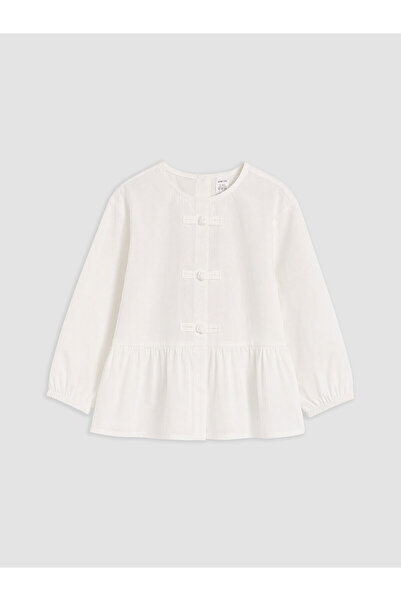 LC Waikiki Two Mt Shop Quality Lcw Baby White Poplin Plain Girls' Shirt