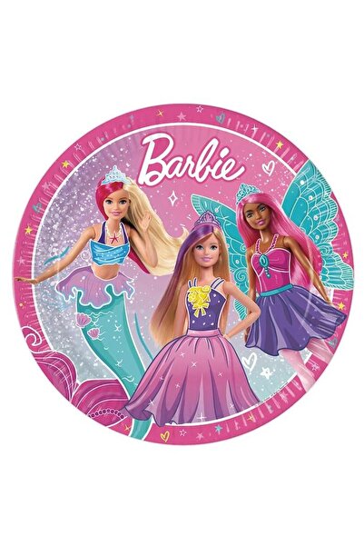 Generic Brand Set 8 farfurii party 23 cm Barbie Fantasy