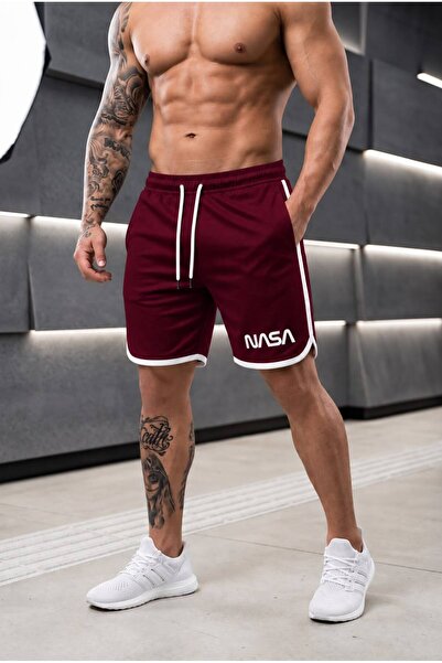 Sebesta Fashion Men's Sports Shorts with Pockets, Nasa Printed Sweat-Wicking ...