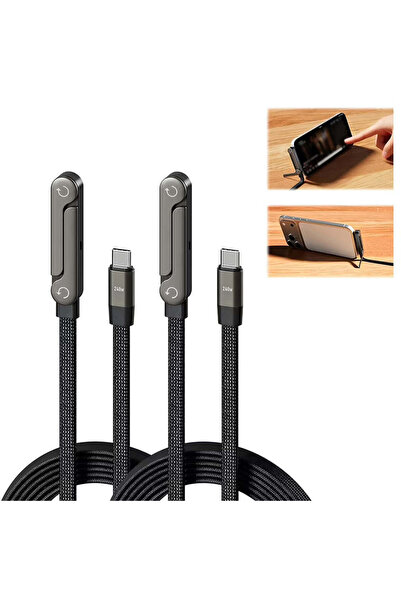 OEM Cablu USB-C 2-în-1, Încărcare rapidă 240W + Rotire integrată la 360° °   ...