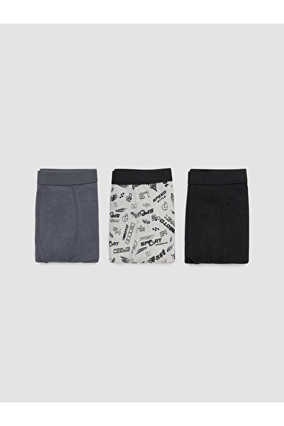 LC Waikiki Rmz Gi̇yi̇m Farkiyla 3-Pack Boys' Boxers