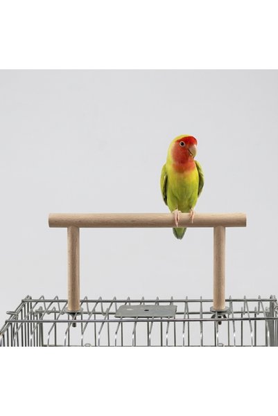 Alyones Natural Wood Bird Stand Parrot Budgie Perch Cage Accessory
