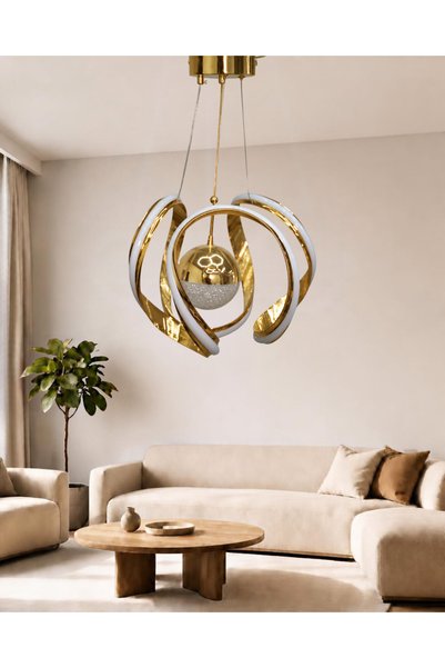auraa aydınlatma Ahtapot 3 lü Büyük Modern Ledli Avize Çizgili 3 Renk Power L...