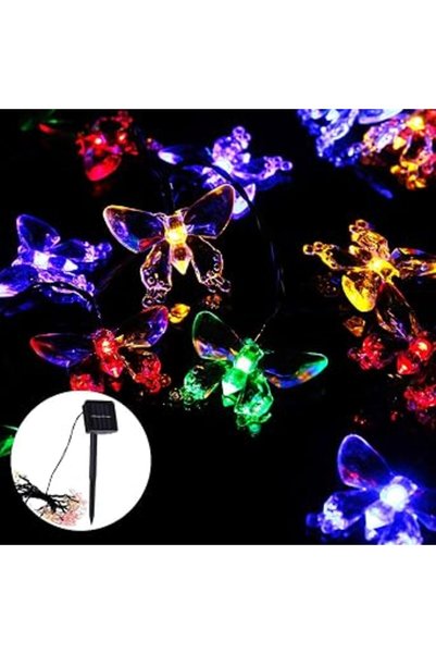 OEM Lampi solare decorative cu LED-uri in forma de fluturi, multicolor, pentru, Model 192-2 Dan - Oferta