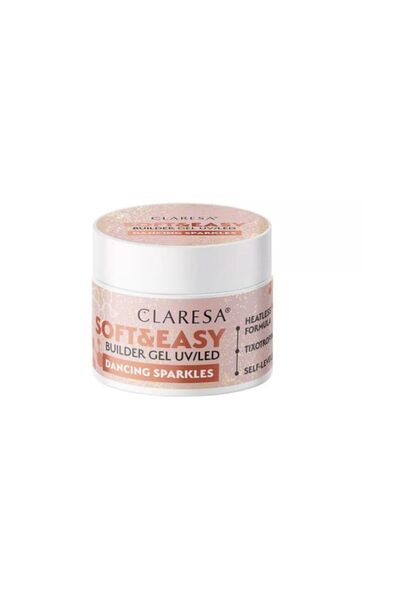 Claresa Soft&Easy Builder Gel UV/LED Gel de construcție - Dancing Sparkles 45g
