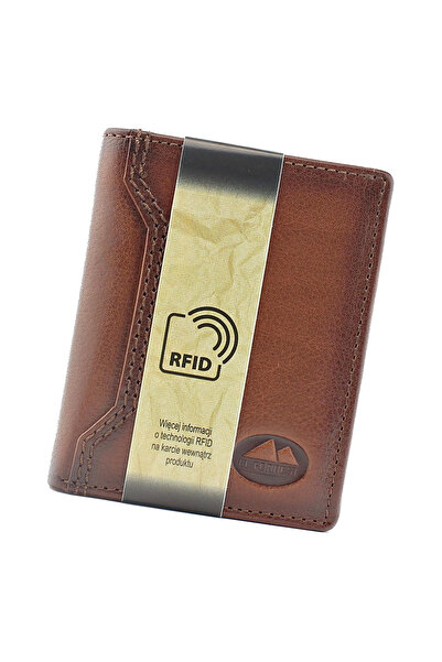El Forrest Portcard și portdocumente vertical din piele pentru bărbați cu pro...