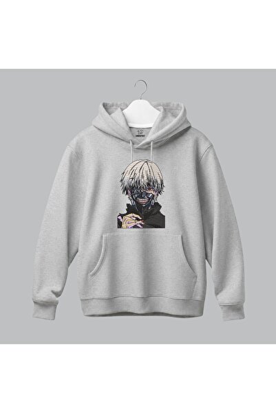 KEYFHOME Ken Kaneki Tokyo Ghoul Anime Hanorac cu glugă brodat unisex
