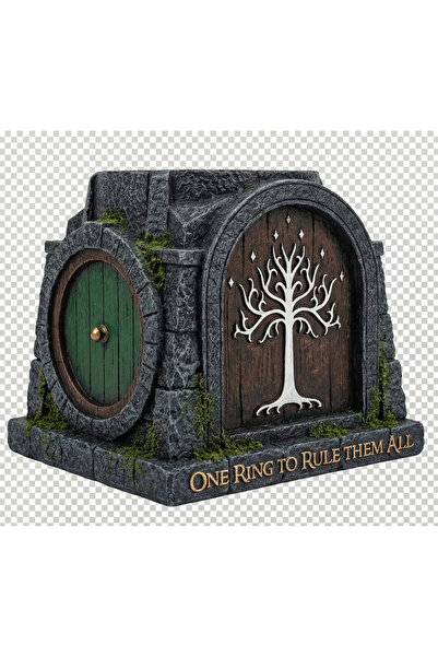 Genel Markalar Yüzüklerin Efendisi Hobbit Evi & Moria Kapıları Dekoratif Kale...