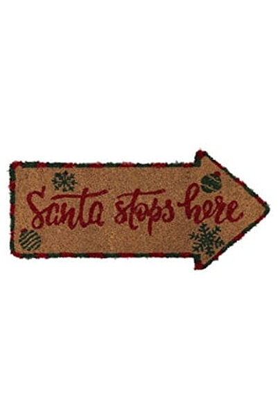 OEM Covoras Treapta Intrare de Craciun Maro Sageata "Santa Stops Here"" 65x30cm"