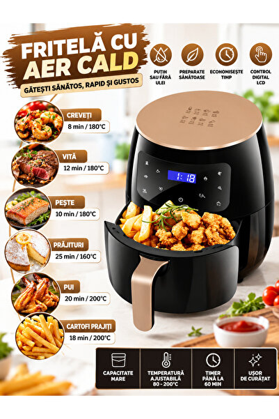 Generic Brand Friteuză cu aer cald 2400W 6L