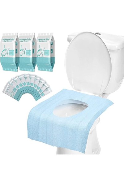 Bukela 30 pack of disposable toilet seat covers 100% waterproof XL individual...