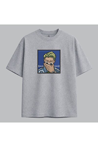 KEYFHOME Kento Nanami Jujutsu Kaisen Anime Embroidered T-Shirt Unisex 100% Co...