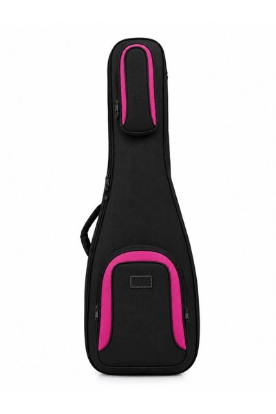 Erga Müzik Professional Thick Electric Guitar Case-Bag - Black - Pink 1900 De...